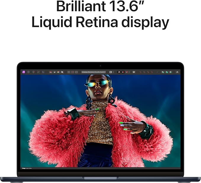 Apple MacBook Air 13.6 with M3 Chip (Early 2024) - Midnight, 8-Core / 10-Core, 16GB, 30W Adapter, 256GB SSD