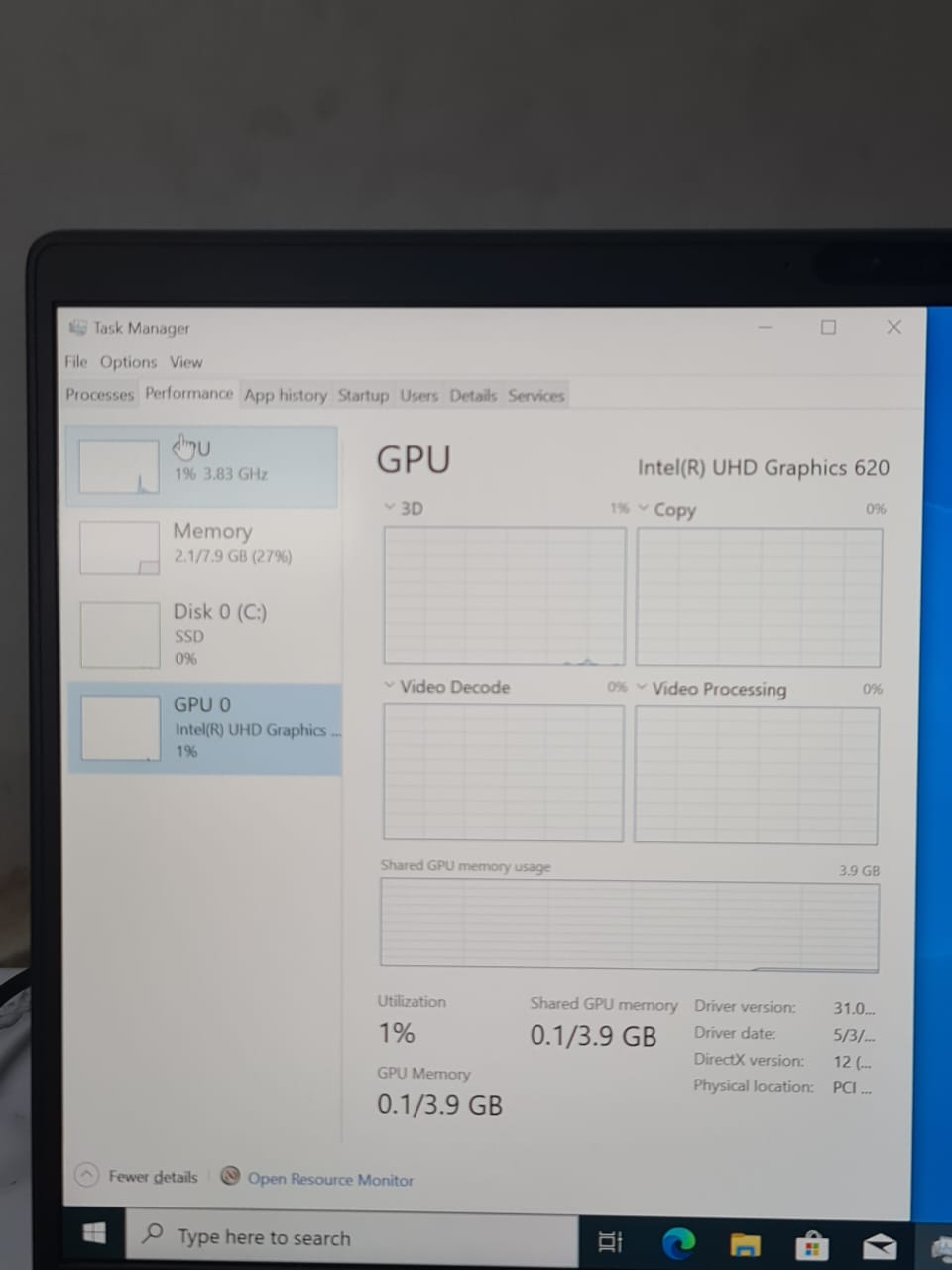 Dell Latitude 7400 Intel Core I5-8265U 8GB Ram 256GB SSD Intel UHD Graphics 620 14″ Inch FHD - 8