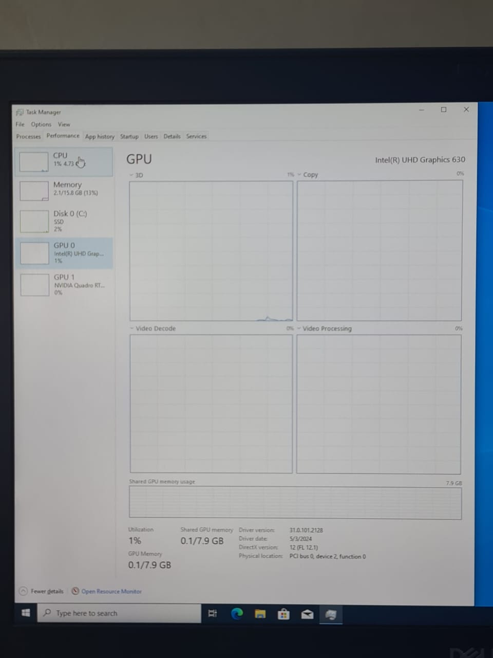 Dell Precision 7740 Intel Core I9-9880H Ram 16GB DDR4 512GB SSD NVIDIA Quadro RTX3000 6GB 17.3″ FHD