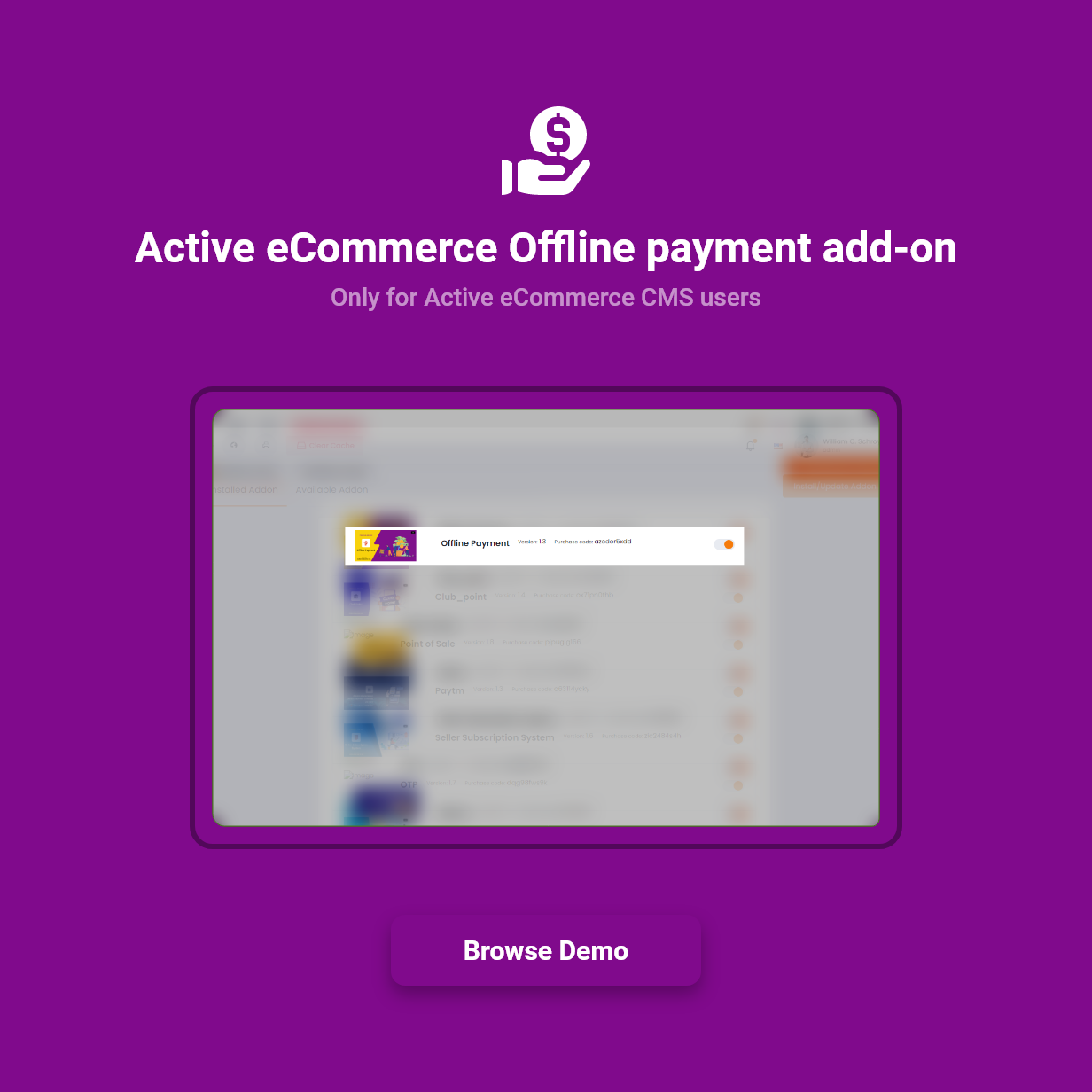 Active eCommerce Offline Payment Add-on - 2