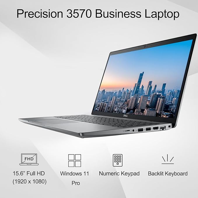 ديل بريسيجن 3570 – محطة عمل محمولة احترافية معالج Intel Core i5-1235U – كرت NVIDIA Quadro T550 – رام 8GB DDR5 – تخزين 256GB SSD