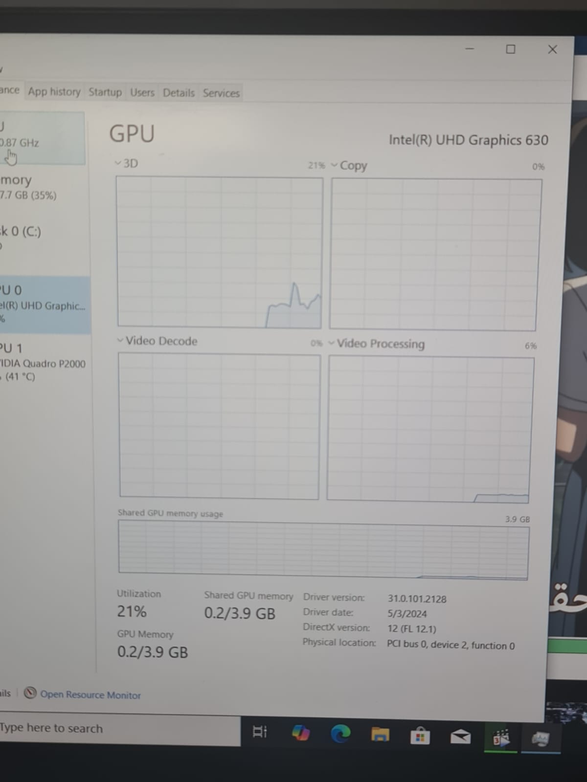 Dell Precision 5530 Core i7-8850H – 16G Ram – 512G SSD NVIDIA Quadro P2000