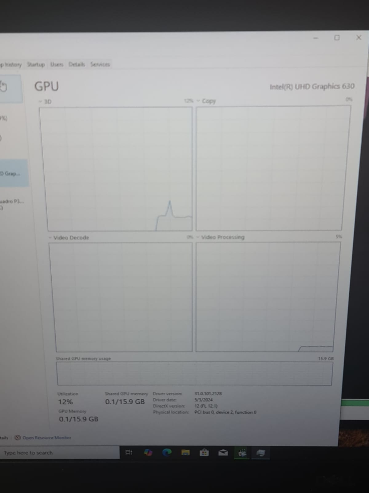 Dell precision 7730 i7 8th  ,16,512, vga 6gb