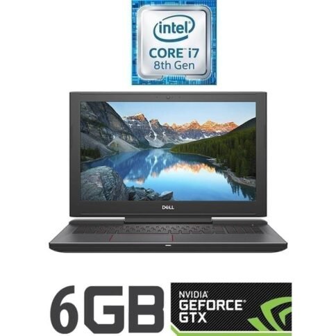 لاب توب ديل G5 15-5587 للألعاب - معالج انتل كور i7 - 16 جيجابايت رام - 1 تيرابايت هارد + 256 جيجا SSD - شاشة 15.6 FHD - معالج رسومات 6 جيجابايت - DOS - أسود