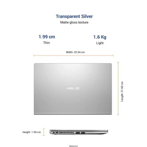 ⁦Asus X415EA-EB003W Intel Core I3-1115G4 256GB SSD 4GB Ram Intel UHD Graphics 14" Inch FHD Win.11⁩ - الصورة ⁦11⁩