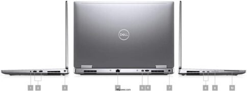 ⁦Dell Precision 7540 -intel Xeon E-2276M-Nvidia Quadro RTX 3000 6GB-Ram 16GB - 512GB SSD - 15.6⁩ - الصورة ⁦3⁩