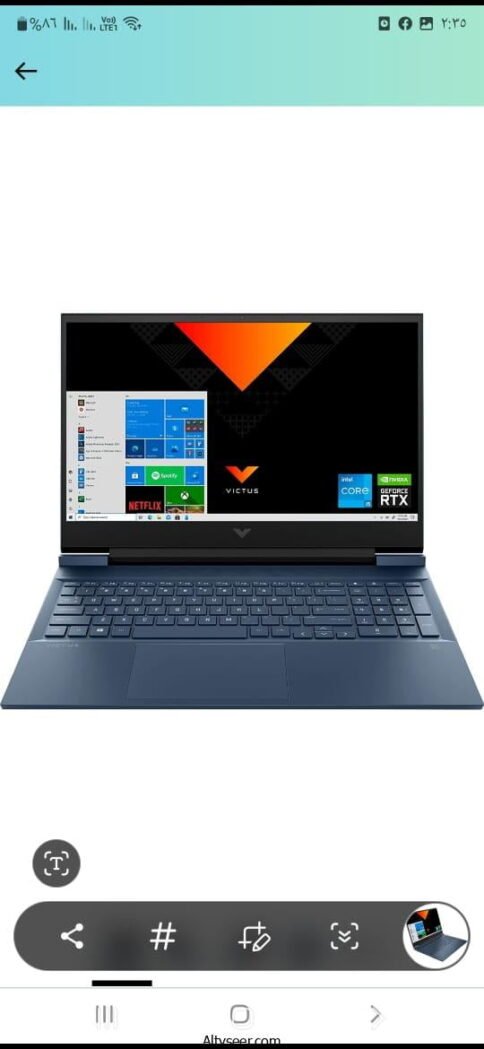 ⁦Hp victues gaming Processor core i7 Gen 12650H Ram 16 giga DDR4⁩ - الصورة ⁦3⁩