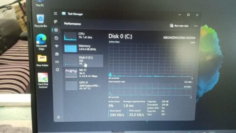 ⁦HP اتش بي بافليون 15s-15s-eq1001ne - معالجAMD Ryzen 3-3250U dual - رامات 4 جيجا بايت - هارد 256 جيجا بايت SSD - جرافيك AMD Radeon Integrated Graphics - شاشة 15.6 بوصة HD - ويندوز11 - اسود⁩ - الصورة ⁦6⁩